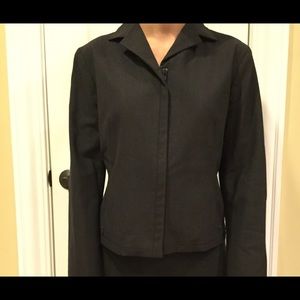 Black Zip Suit Jacket Banana Republic